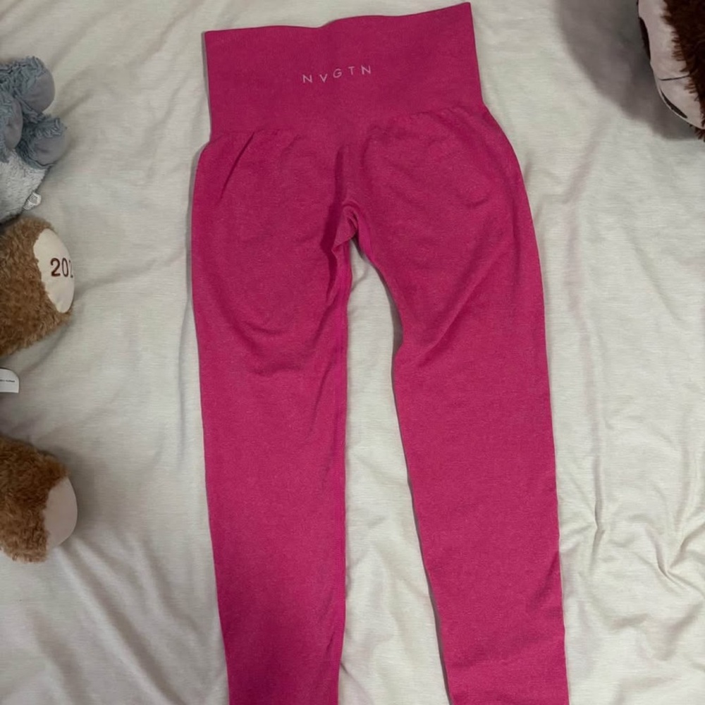 NVGTN Girls' Hot Pink Seamless High-Waist Leggings